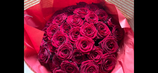 Exclusive rosenbuket meget stor