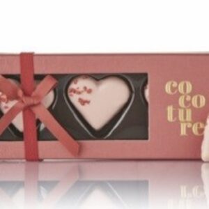 Lyserøde marcipanhjerter i æske